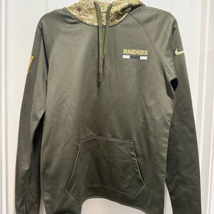 Nike Olive Hoodie with Camo Hood